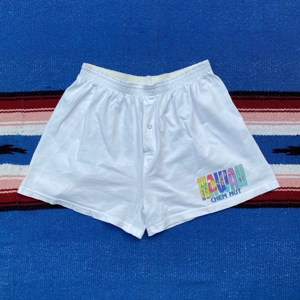 กางเกงบ็อกเซอร์ Vintage hawaii boxer short Size XL-ของมือสอง