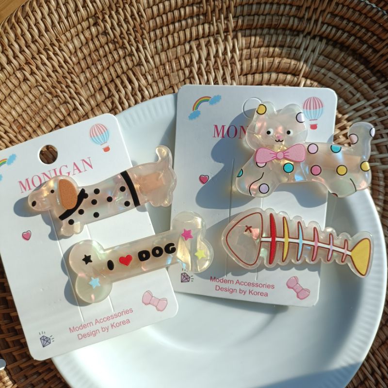 🔥New collections.กิ๊บติดผม 🐶หมา แมว  น่ารักๆ  ราคาต่อ1คู่