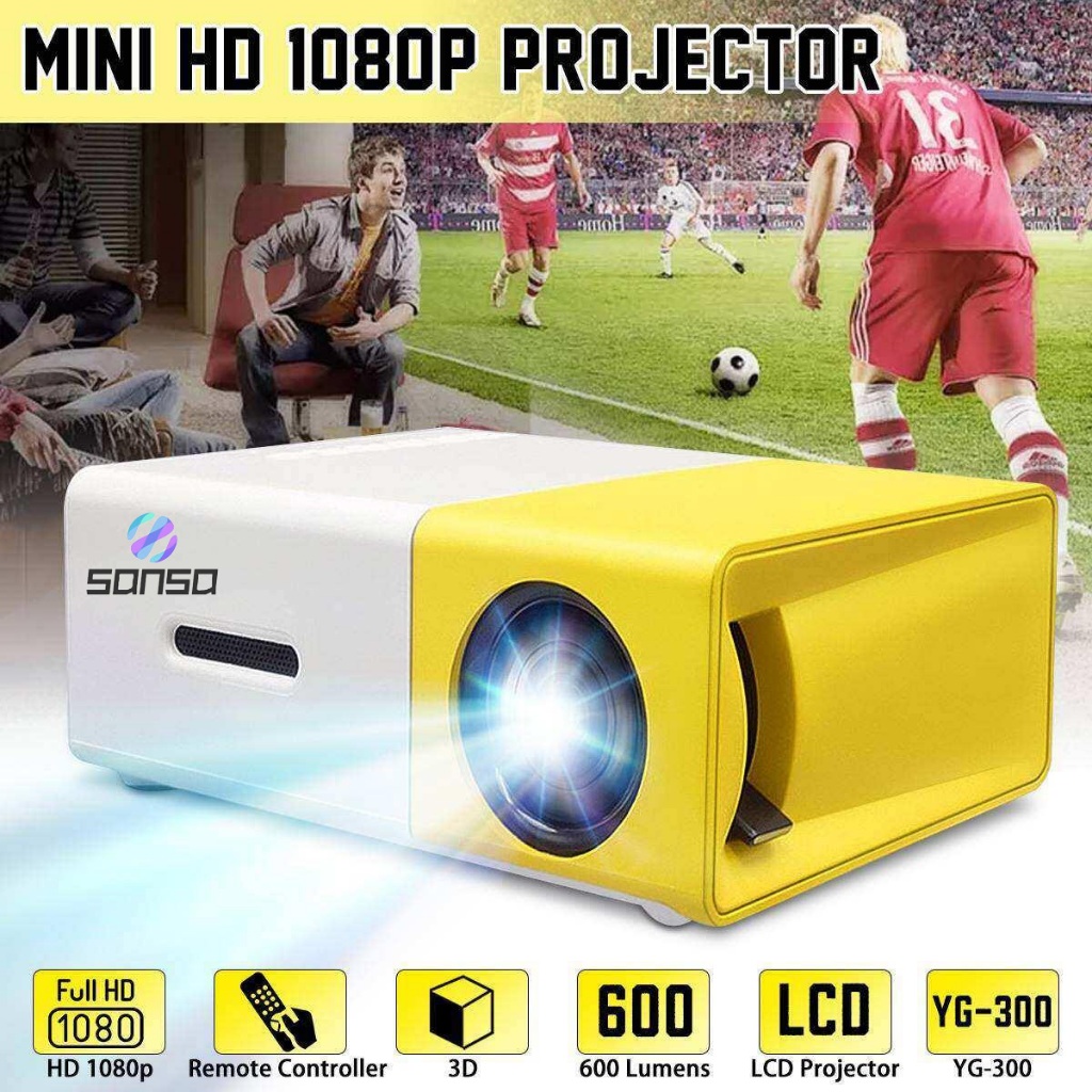 【จัดส่งที่รวดเร็ว】โปรเจคเตอร์4k เครื่องฉาย mini เครื่องฉายหนัง 1080p mini projector มินิโปรเจคเตอร์ ต่อกับโทรศัพIOS/Andr