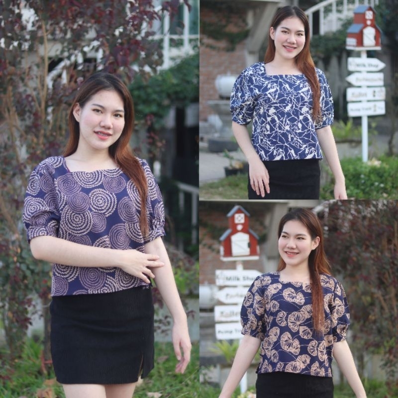 (สินค้าพร้อมส่ง)เสื้อผ้าฝ้ายเชียงใหม่ พื้นเมือง พิมพ์ลาย ฟรีไซส์ มีบริการเก็บปลายทาง