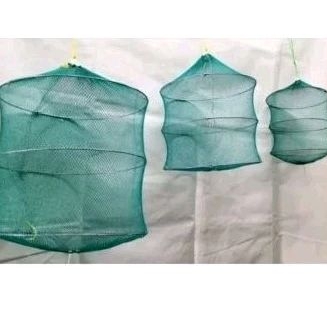 กระชังใส่กุ้ง ใส่ปลา สีเขียว คุณภาพดี เหนียว เเละทน