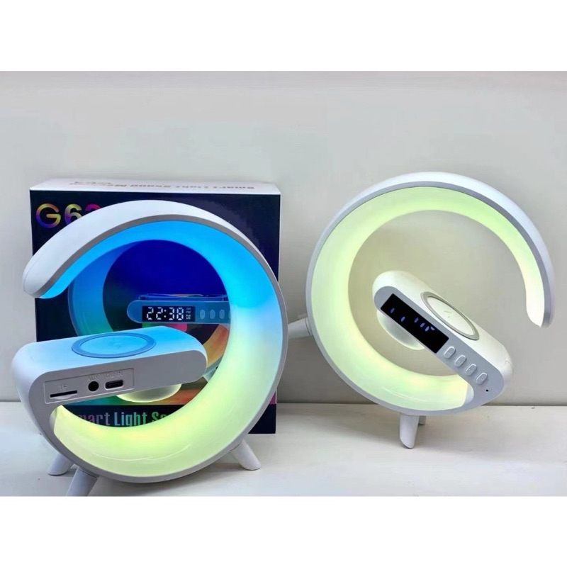 (พร้อมส่ง) ลำโพงบลูทูธ G63 นาฬิกาตั้งโต๊ะ ที่ชาร์โทรศัพท์ บลูทูธไร้สาย แบบพกพา RGB Wireless Bluetoot