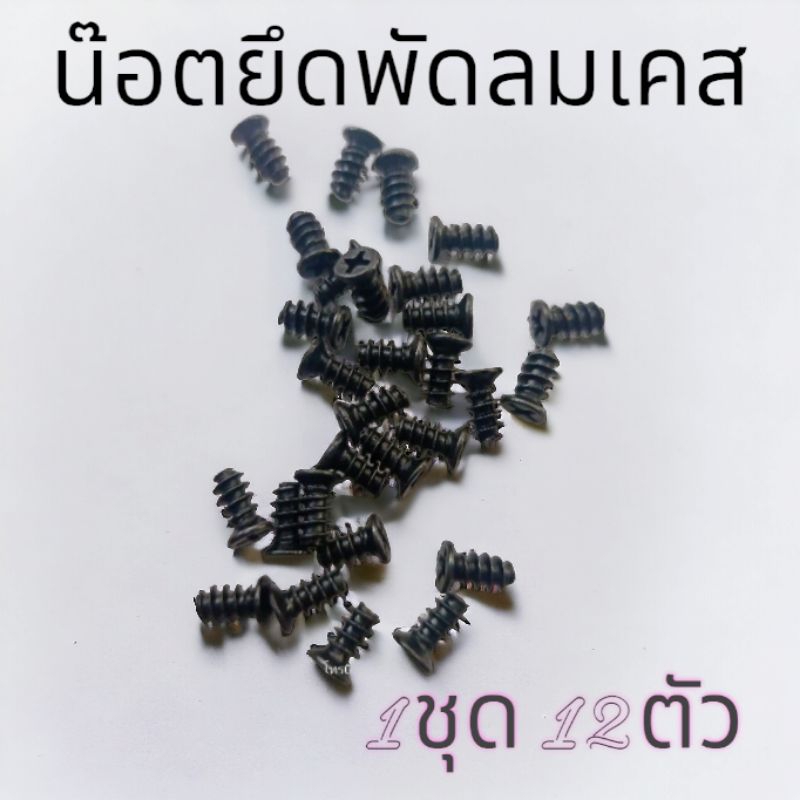 น๊อตยึดพัดลมคอมสีดำ   12ตัว