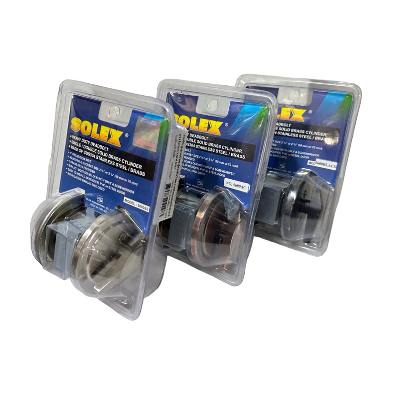 กุญแจลิ้นตาย DEADBOLT SOLEX (ไขด้านบิดด้าน) รุ่น5600