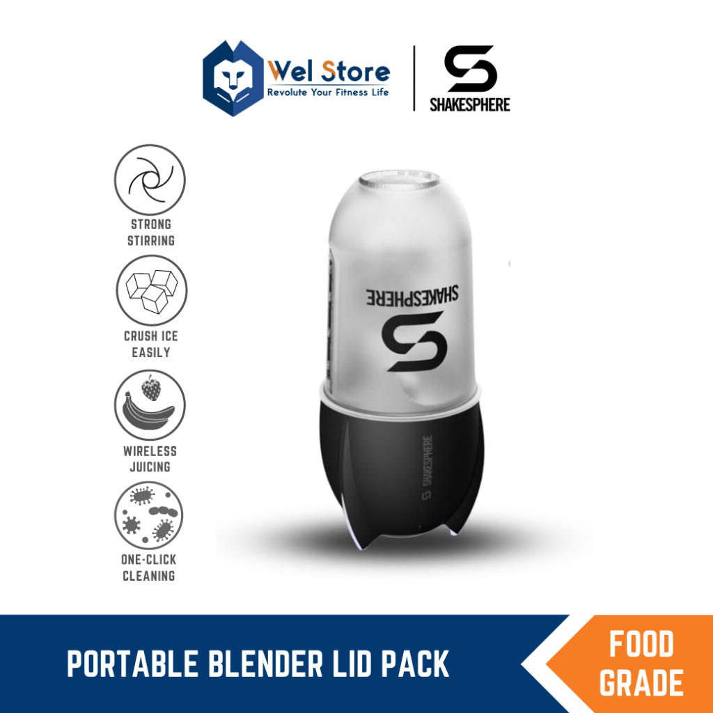 WELSTORE SHAKESPHERE PORTABLE BLENDER LID PACK ฝาปั่นอัตโนมัติแบบพกพา ฝาปั่นอัตโนมัติสำหรับแก้วเชค