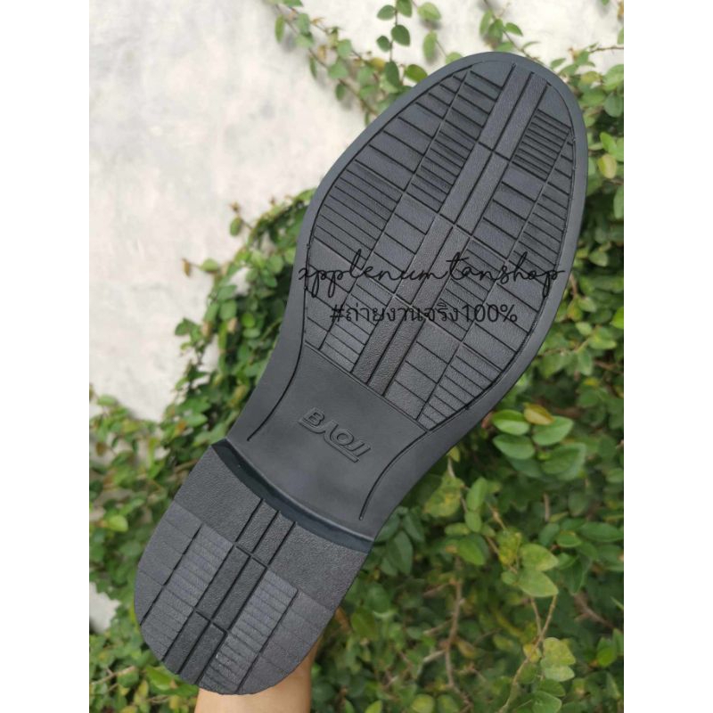รองเท้าฮาฟหนัง รองเท้าบูทหุ้มข้อสีดำ ยี่ห้อ บาโอจิ size 39-46