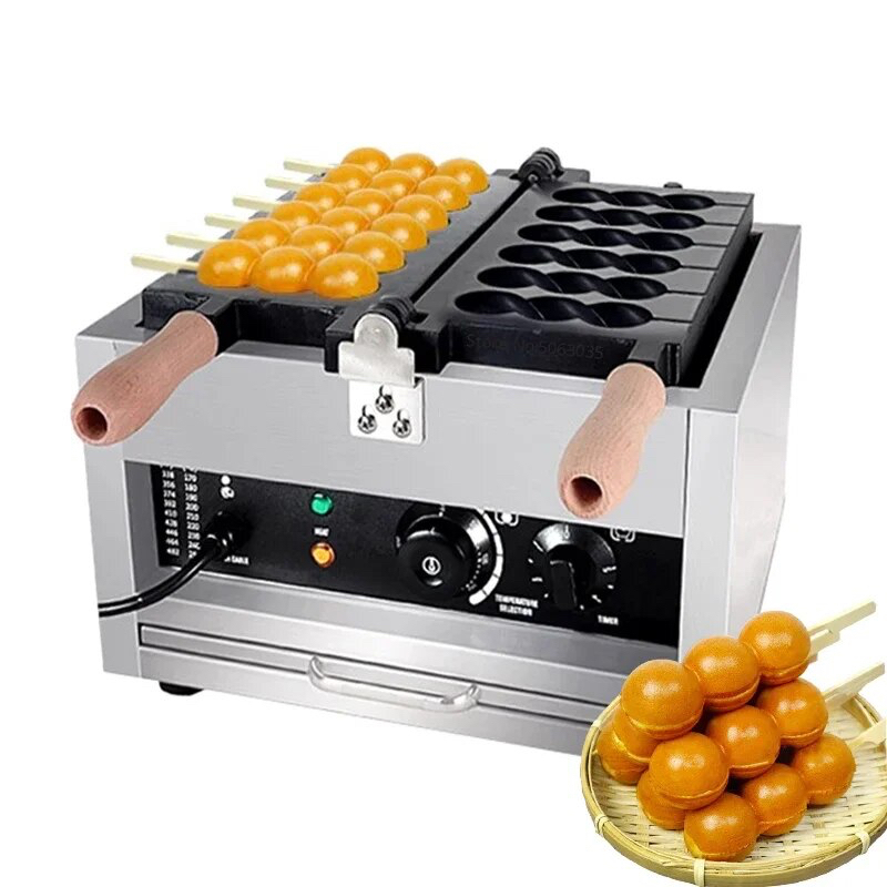 เครื่องทำวาฟเฟิลบอล 3ลูกEgg Bubble Waffle Maker เครื่องทำวาฟเฟิลฟองไข่