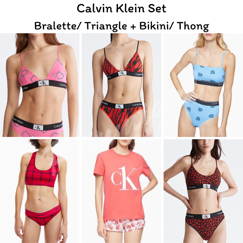 พร้อมส่ง Calvin klein Set (Bra+Bikini, Bra+Thong) ขายยกเซ็ต ชุดชั้นใน ของแท้ USA 🇺🇸