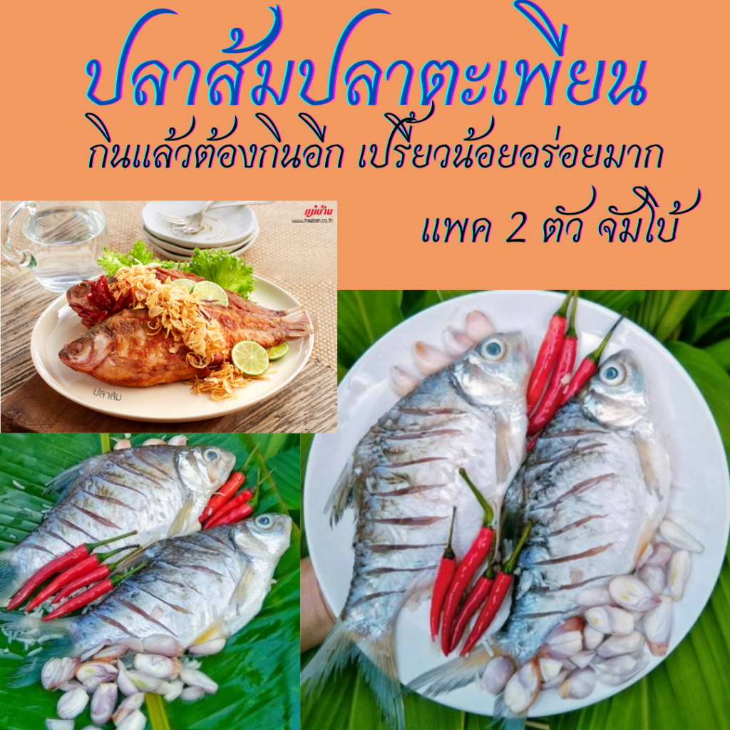 ปลาส้มตะเพียนก้างนิ่ม เปรี้ยวกำลังกิน สด สะอาด (นน.900-1,000g.) จำนวน 2-3 ตัว