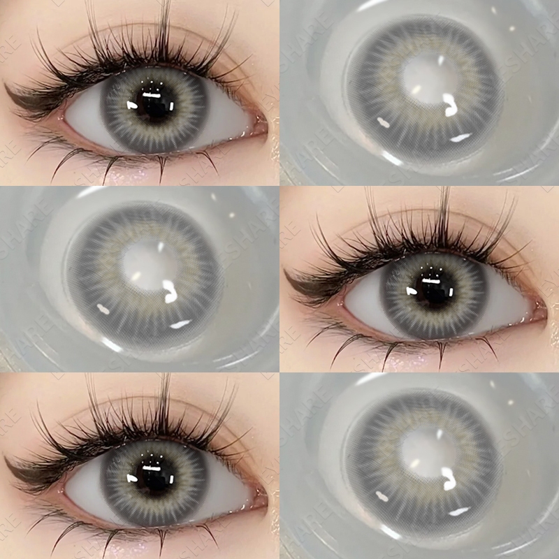 (COD)-Eyeshare Atlantis คอนแทคเลนส์สีเทา 1 คู่ 14.5 มม.ตาโตรายปีคอนแทคเลนส์สีธรรมชาติเลนส์นุ่ม