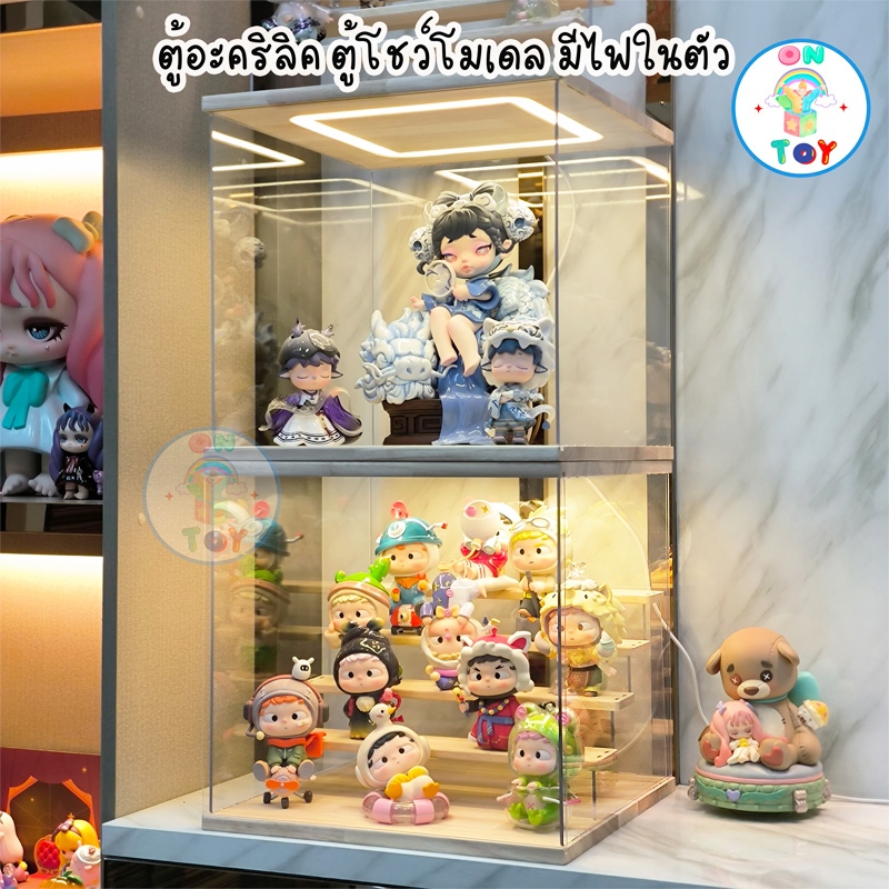 (พร้อมส่ง) ตู้อะคริลิค กล่องโชว์โมเดล มีไฟในตัว กล่องอะคริลิค แข็งแรงทนทาน