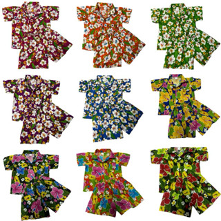 ชุดเด็กฮาวายลายดอกสงกรานต์ เนื้อผ้าแมมเบิดสปัน  แนะนำช่วงเด็…