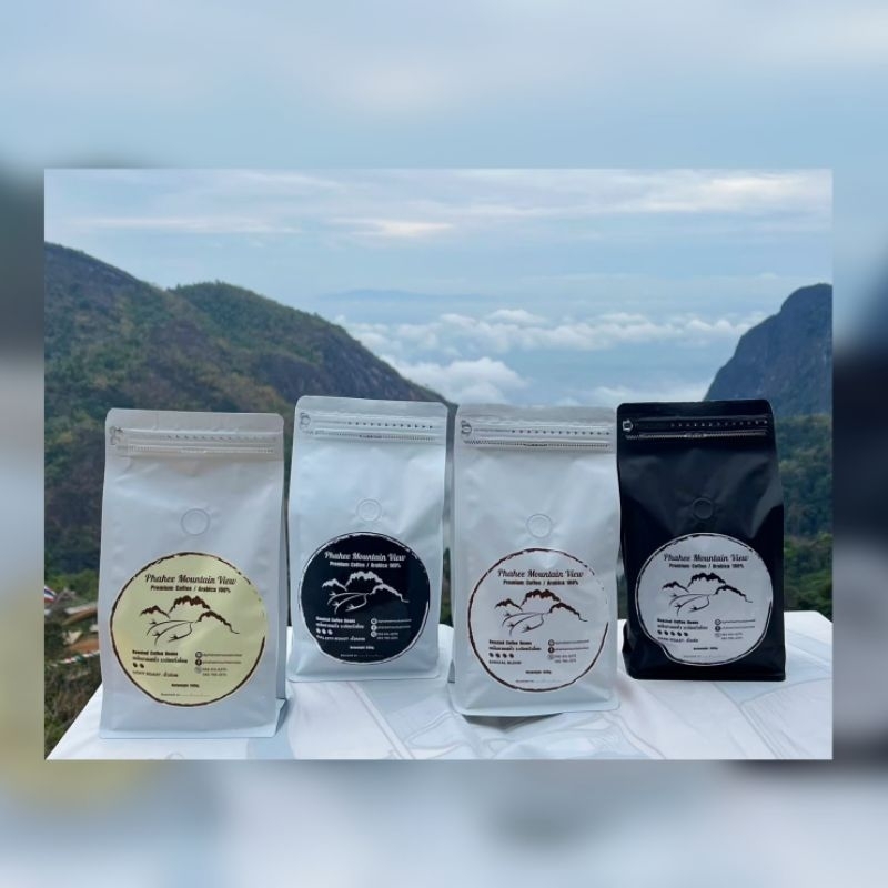 กาแฟผาฮี้ เมล็ดกาแฟพรีเมี่ยม 500 กรัม พันธุ์อาราบิก้า 100% Phahee Mountain View Coffee (Single Origin) 500 คั่วสดใหม่