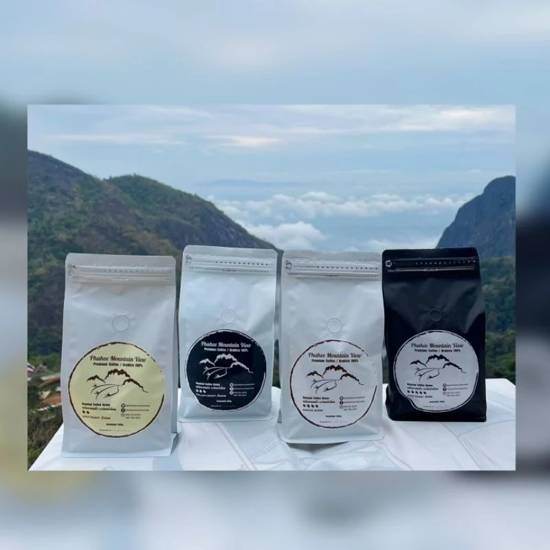 กาแฟผาฮี้ เมล็ดกาแฟพรีเมี่ยม 500 กรัม พันธุ์อาราบิก้า 100% Phahee Mountain View Coffee (Single Origin) 500 คั่วสดใหม่