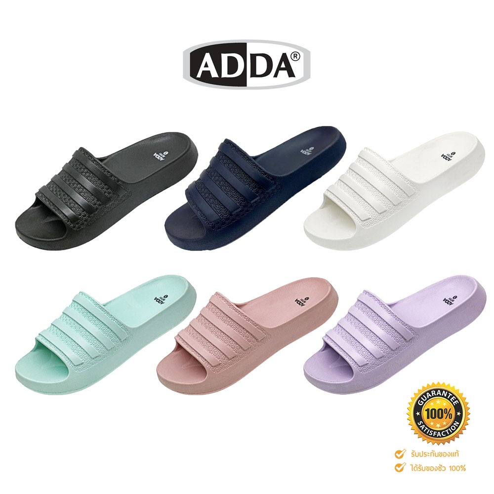 รองเท้า ADDA 58T01 รองเท้าแตะ แบบสวม สำหรับผู้ชายและผูหญิง สุดฮิต (ไซส์ 4-10)