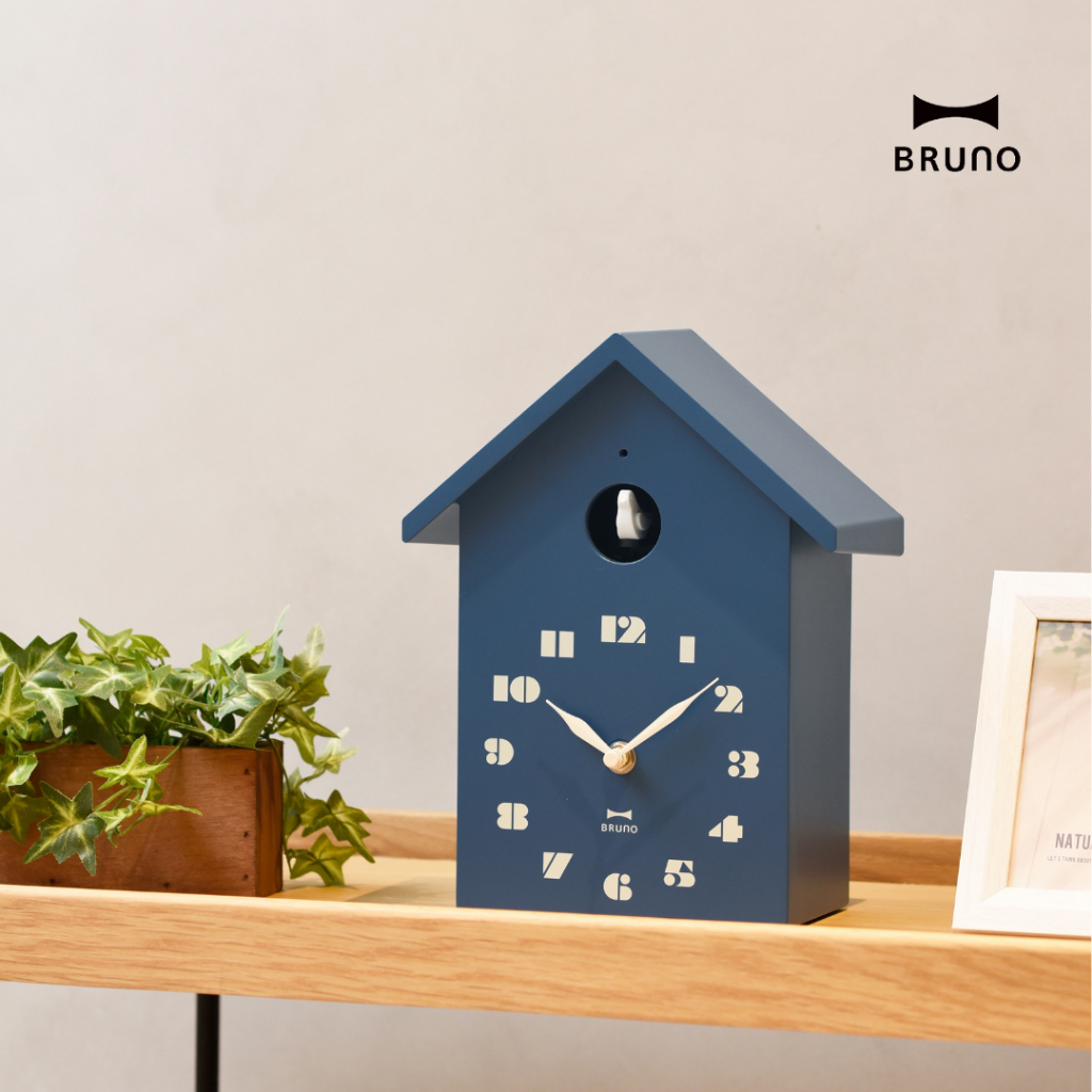 BRUNO Bird House Clock - BCW047 นาฬิกา Cookoo แขวนผนังและตั้งโต๊ะ มีเสียงคุ๊กคูแจ้งเตือนพร้อมลูกตุ้ม รับประกัน 1 ปี