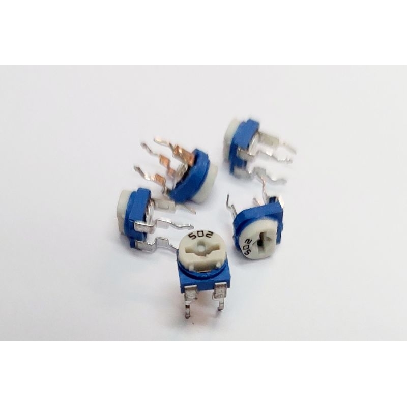 (แพ็ค 5 ตัว) ตัวต้านทานปรับค่าได้ , 5K 502  VR เกือกม้า แนวตั้ง RM-065  Trim pot  Trimmer Potentiome