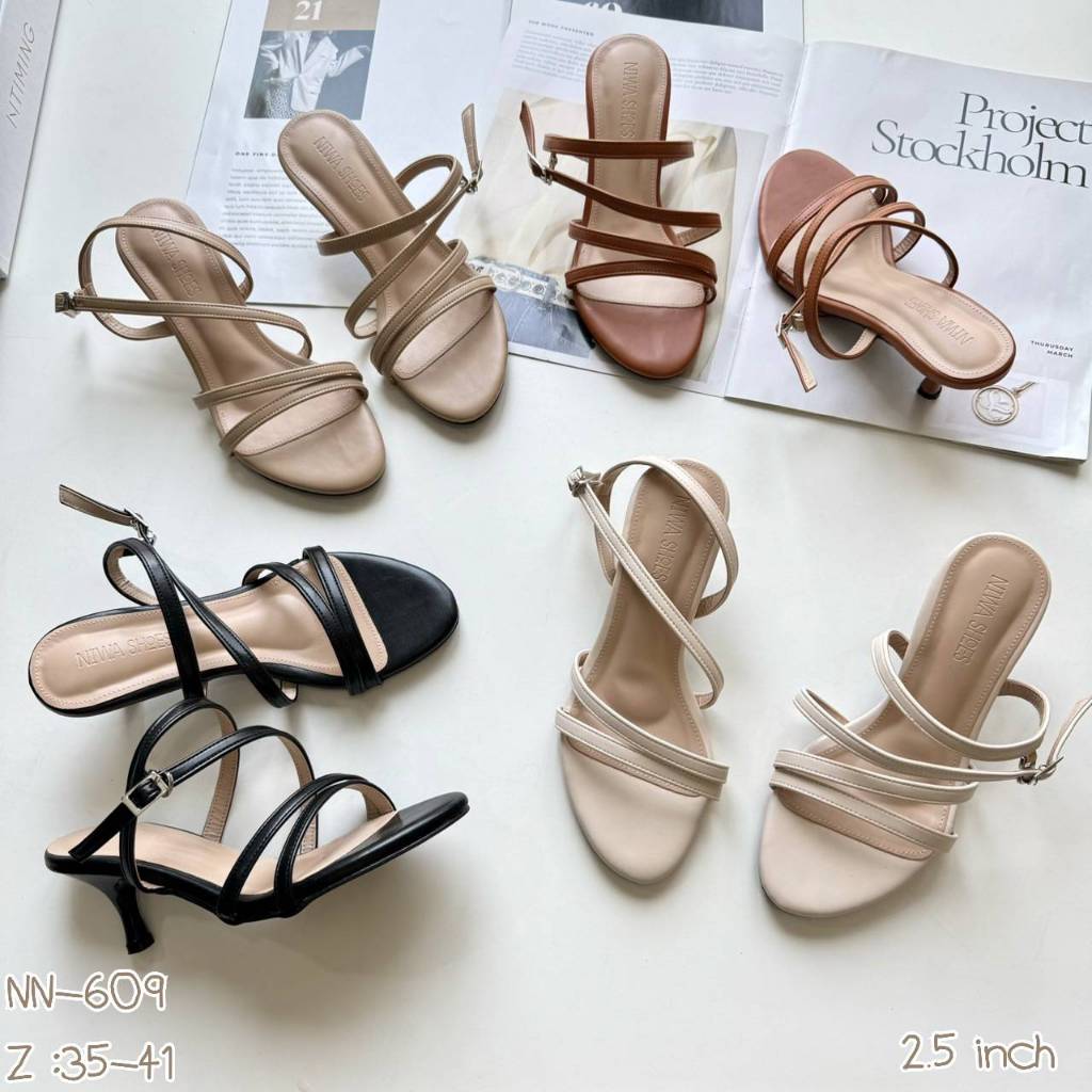 NIWA SHOES  รองเท้าส้นสูง รองเท้ารัดข้อ  เปิดตัวความแซ่บบ รหัสสินค้า NN-609