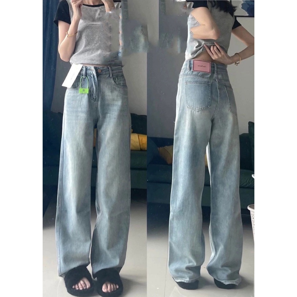 กางเกงยีนส์ขากระบอกผู้หญิง พร้อมส่ง 9698