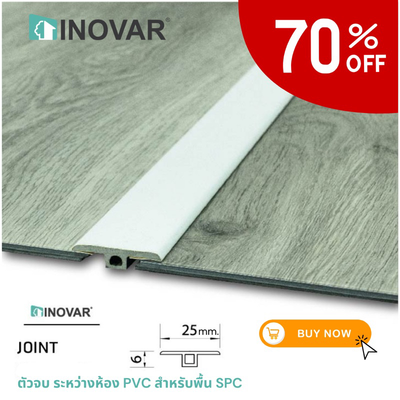 INOVAR ตัวจบ Joint PVC สำหรับพื้น SPC สินค้าลดล้างสต๊อก