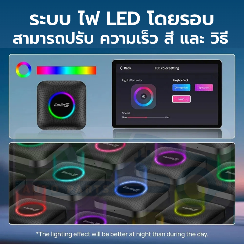 【ขายดีอันดับ1】กล่องทีวี CarlinKit 8+128GB ai box CarPlay ไร้สาย Android Auto ไร้สาย,For cars with wired CarPlay only - รูปที่ 3