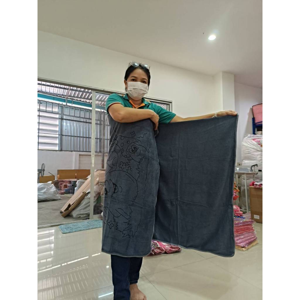 ผ้าเช็ดตัวนาโนผืนใหญ่จัมโบ้ ขนาด 100*150 ซม.