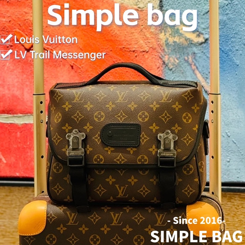 🍑หลุยส์วิตตอง Louis Vuitton LV Trail Messenger bag LV กระเป๋า