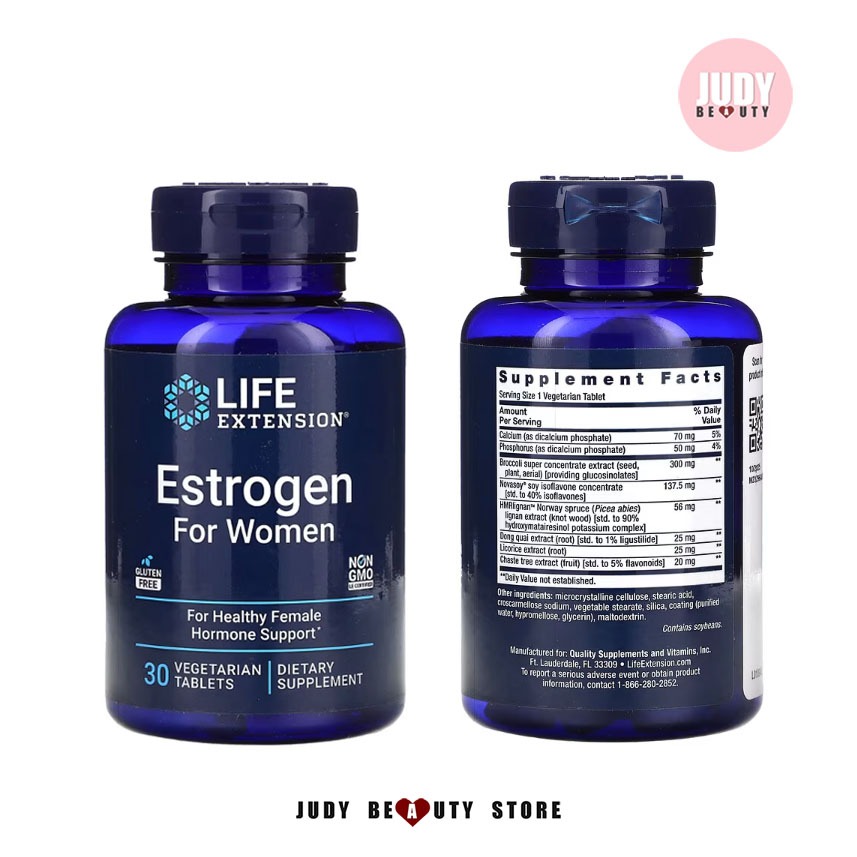 Life Extension, Estrogen for Women, 30 Vegetarian Tablets