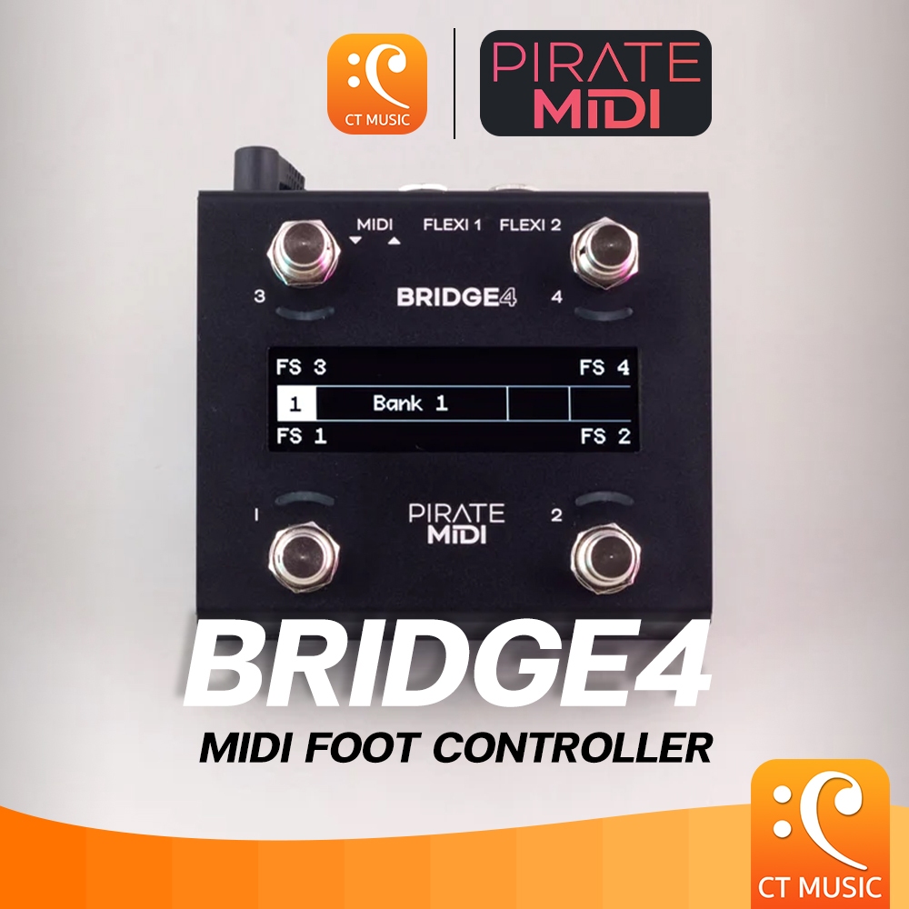 Pirate Midi Bridge4 Midi Foot Controller Bridge 4