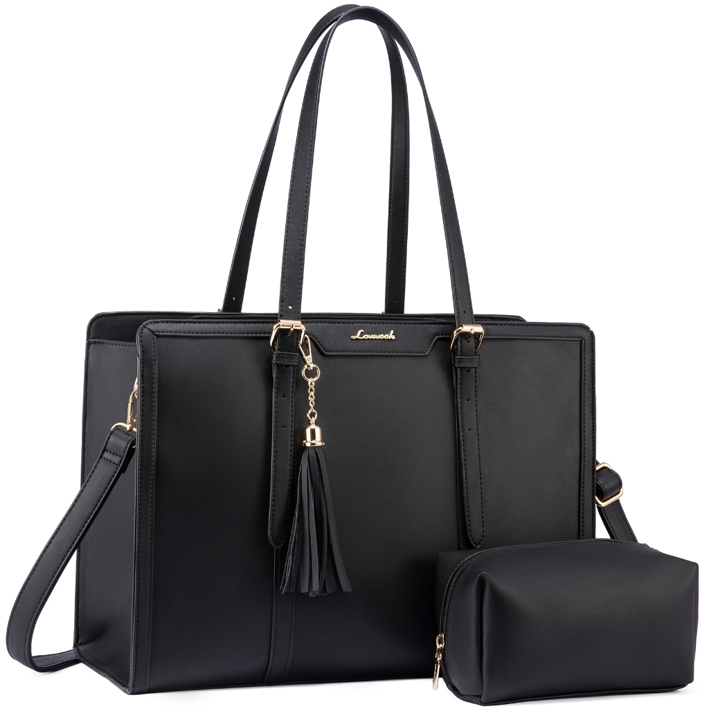 กระเป๋าโท้ท (Tote Bag) ใส่ Laptop 15.6” กันน้ำ + กระเป๋าคลัทช์ จุของได้เยอะ