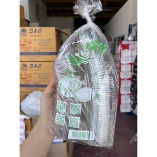 ตราผึ้ง ถ้วยน้ำจิ้มฝาล็อค แบบฝาติด PET+ฝา และแบบไม่มีฝา PP ขนาด 1ออนซ์ 2ออนซ์ 3ออนซ์ และ4ออนซ์ จำนวน 50ชิ้นต่อแถว