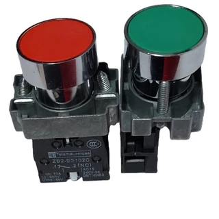 สวิตช์ปุ่มกด ขนาด 22มิล สีเขียว สีแดง โครงโลหะ แข็งแรง Push Button Switch 22mm XB2-BA31 XB2-BA42 Talamaceniqae