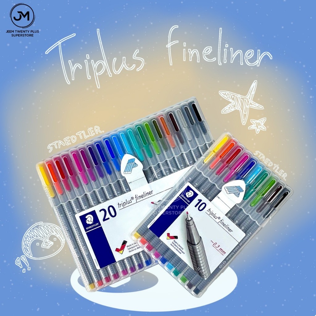 ชุดปากกาหัวเข็ม Staedtler | รุ่น 10 และ 20 สี | Tripus Fineliner |
