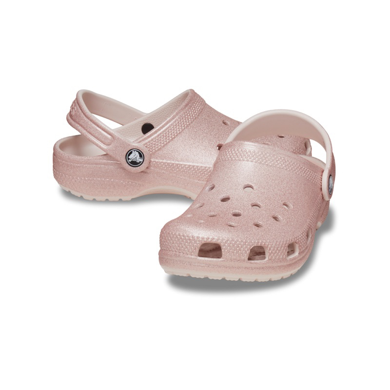 Crocs Kids รองเท้าลำลองเด็ก CLASSIC GLITTER CLOG ของแท้ 100%