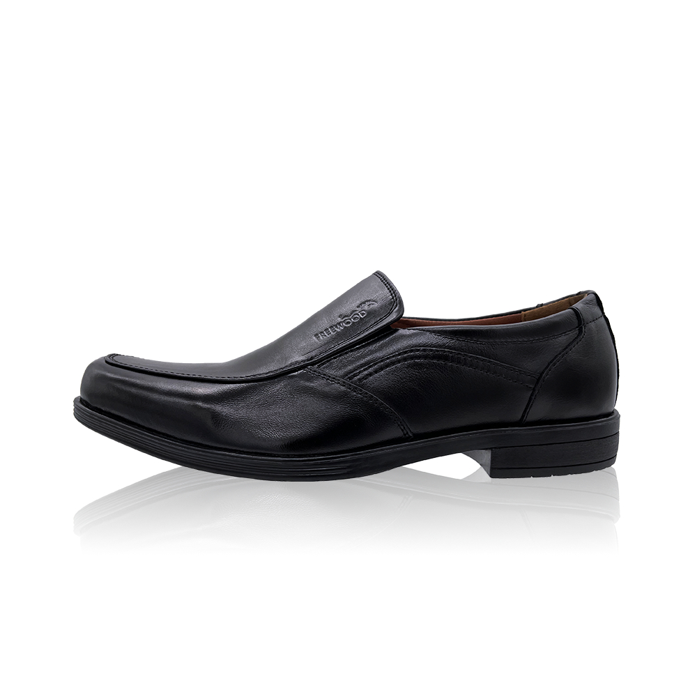 FREEWOOD BUSINESS SHOES รองเท้าคัทชูผู้ชาย หนังแท้  รุ่น 52-517 สีดำ ( BLACK )