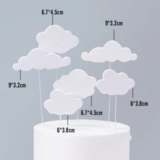 ป้ายปักเค้ก ก้อนเมฆ ตกแต่งเค้กวันเกิด Cake Topper