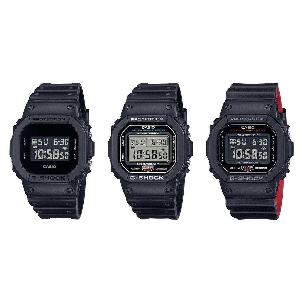 Casio G-Shock นาฬิกาข้อมือผู้ชาย สายเรซิ่น รุ่น DW-5600,DW-5600UBB-1, DW-5600UE-1,  DW-5600UHR-1