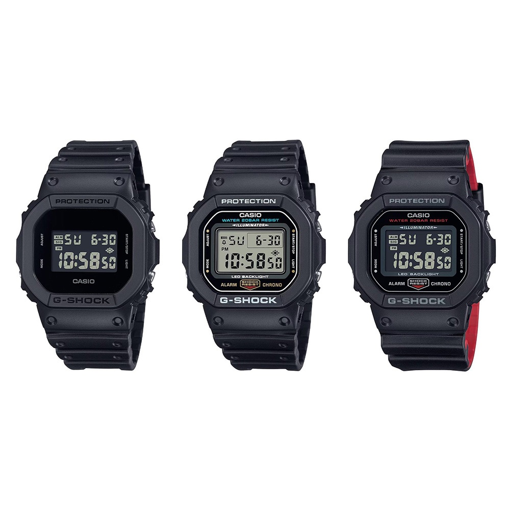 Casio G-Shock นาฬิกาข้อมือผู้ชาย สายเรซิ่น รุ่น DW-5600,DW-5600UBB-1, DW-5600UE-1,  DW-5600UHR-1