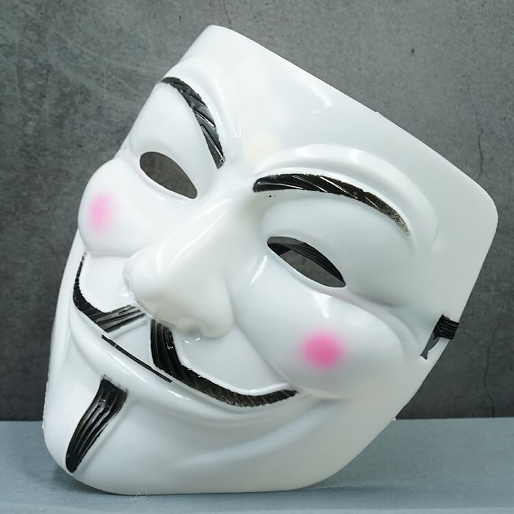 หน้ากากวี (หน้ากากแฮกเกอร์) V for Vendetta Mask ปาร์ตี้ แฟนซี ฮาโลวีน พร้อมส่ง