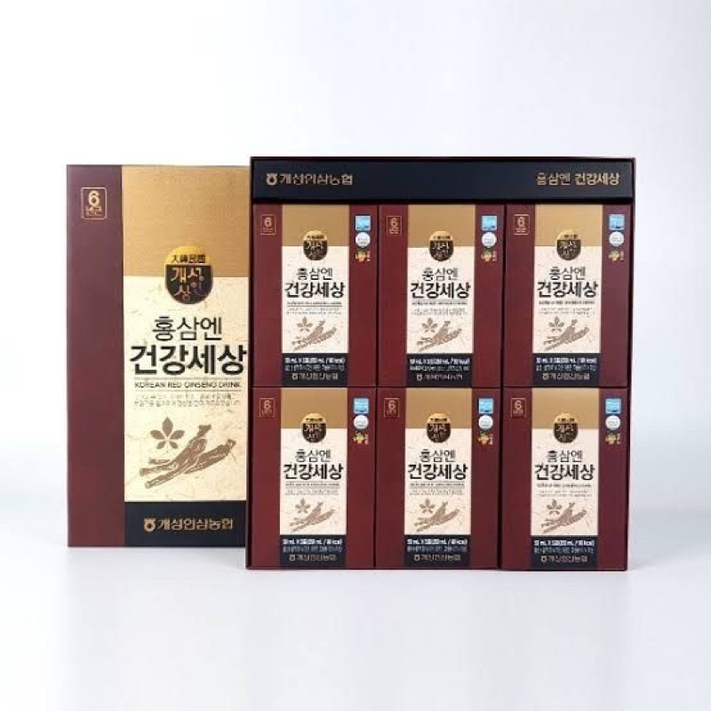 ส่งฟรี!!! Korea Red Ginseng Drink เครื่องดืมโสมแดงเกาหลี บำรุงสมอง ชะลอวัย เสริมสร้างระบบภูมิคุ้มกัน (1 Box 30 ซอง)