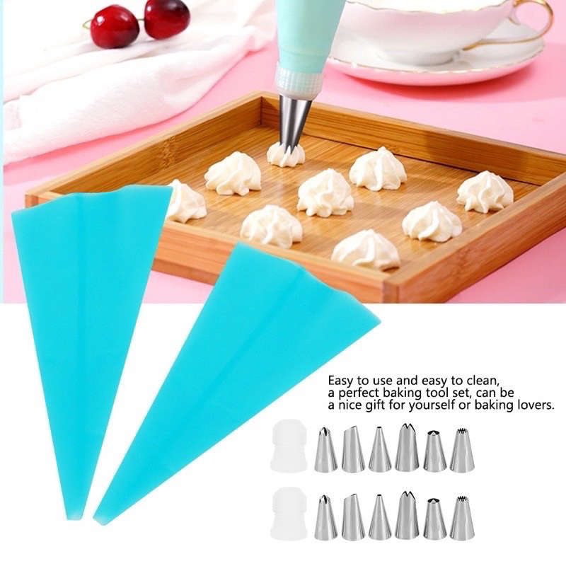 *พร้อมส่ง* ถุงบีบครีม เกรดอาหาร (100ใบ/แพ็ค) มีให้เลือก 3 ขนาด(S M L)  เนื้อหนา กันลื่น กันแตก บีบวิปครีม - รูปที่ 3