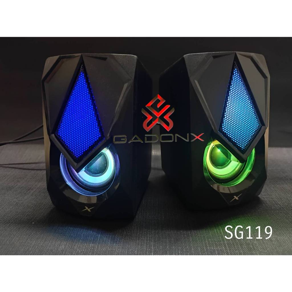 ลำโพงคู่มีไฟ เสียงดี 2.0 STEREO RGB GAMING SPEAKERS GadonX SG-119 ลำโพงเกมมิ่ง แท้ประกันศูนย์