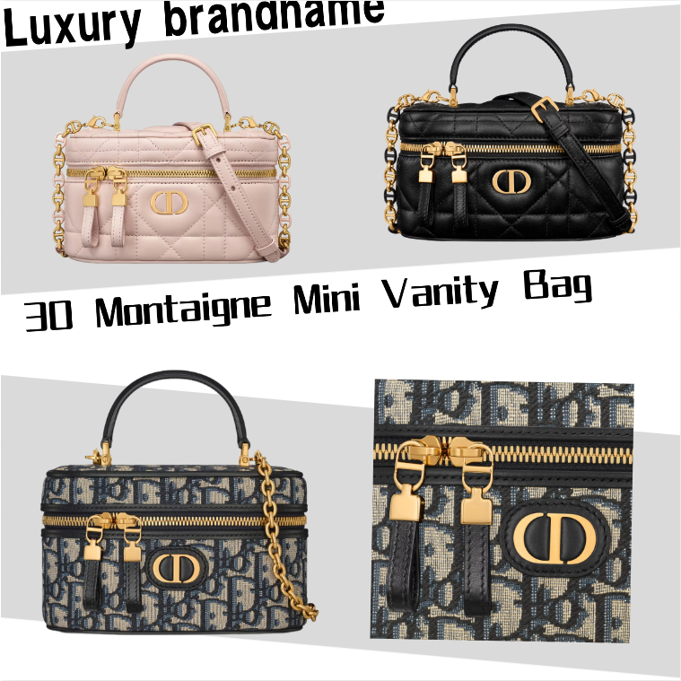 Dior 30 Montaigne Mini Vanity ดิออร์ กระเป๋าสะพายข้างสายโซ่ กระเป๋า