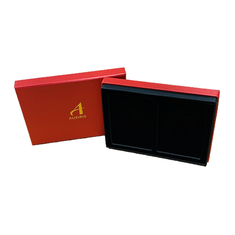 กล่องใส่ทองคำแท่งคู่ 2 ช่อง (เฉพาะกล่อง) สีแดง