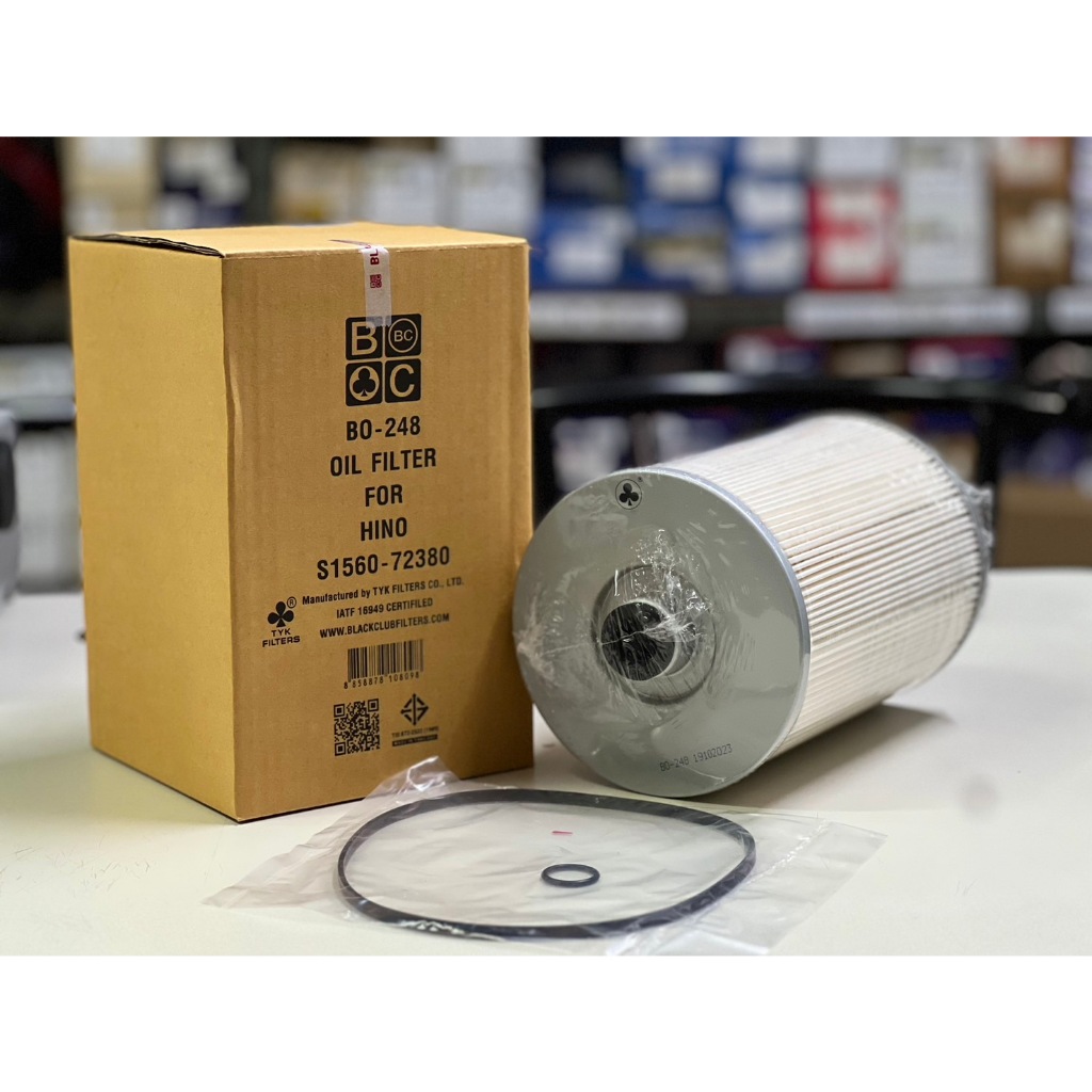 กรองน้ำมันเครื่อง ฮีโน่ เมก้า ซีรี่ย์700 (เครื่อง E13C-UT, K13C) #BO-248 ยี่ห้อ BC Black Club