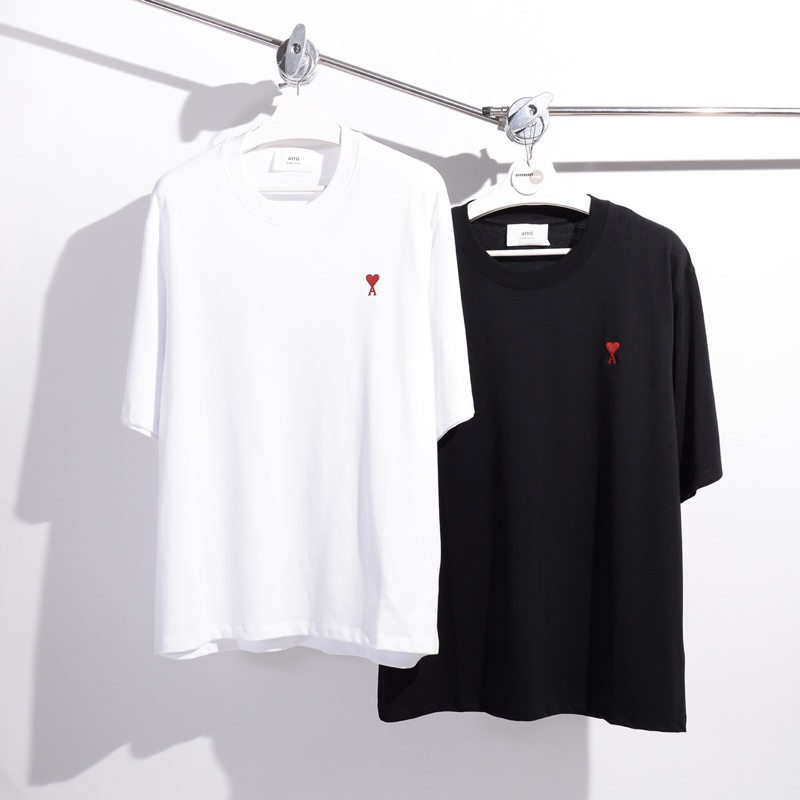 AMI PARIS  Ami de Coeur  t-shirt (โลโก้เล็ก) ทรงoversized