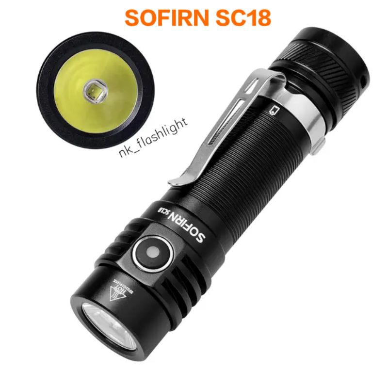 Sofirn ไฟฉาย LED SC18 1800ลูเมน SST40ไฟฉาย EDC ขนาดเล็กชาร์จไฟ USB C
