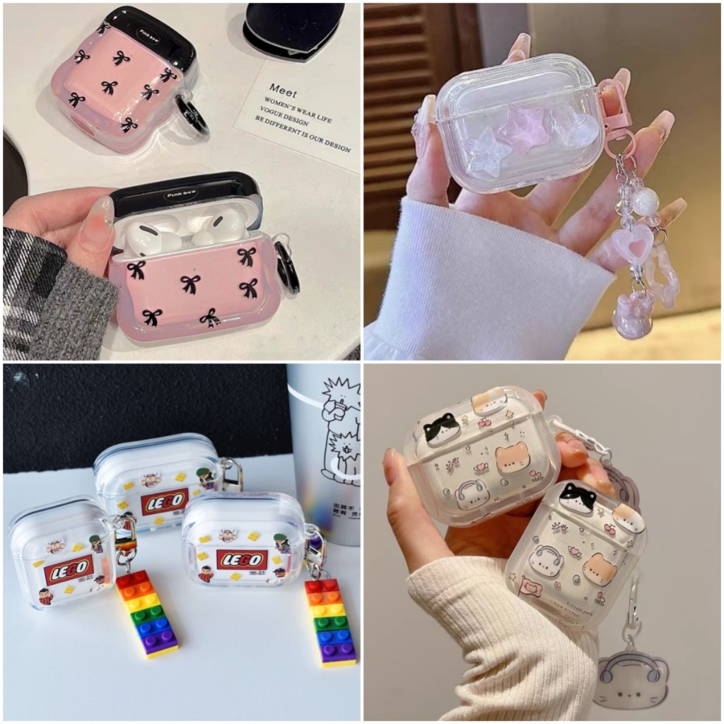 จัดส่งภายใน24ชั่วโม Y2K เคส Airpods 3 pro 1 2 น่ารัก การป้องกันการตก ซิลิโคนนิ่ม โซ่ห้อย Soft Case Airpod 1 2 gen3 2021