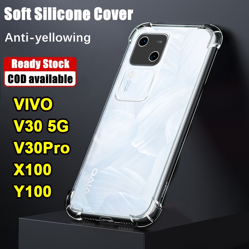 ตรงรุ่น เคสโทรศัพท์มือถือ ใส กันกระแทก สําหรับ VIVO Y18 V30 5G V30Pro X100 Y100 Y03 V30E พร้อมส่ง แบบหนา มุม 018