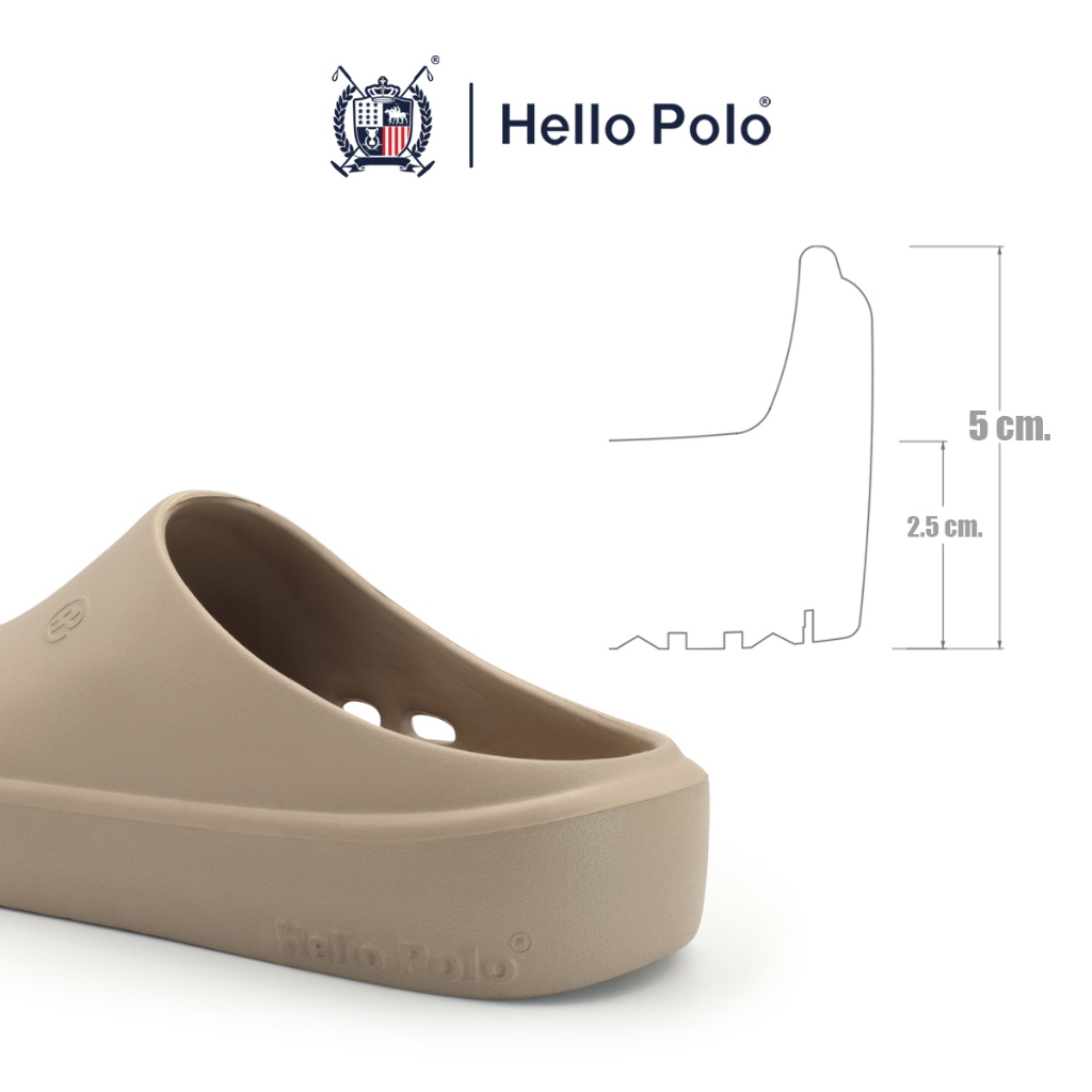 Hello Polo รองเท้าแตะแฟชั่น แบบสวม รองเท้าพื้นนิ่ม สำหรับผู้ชายและผู้หญิง พื้นหนาใส่สบาย เหมาะทุกฤดู HP8023
